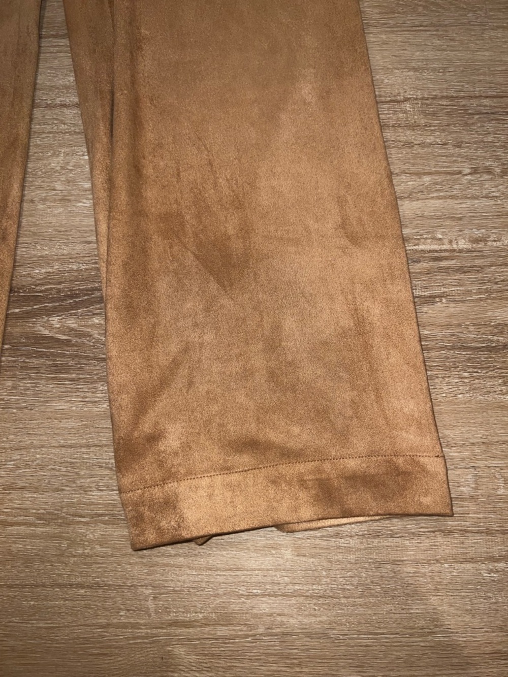 Skies Are Blue | Skies Are Blue Camel Suede Wide Leg Pants - Picture 2 of 8